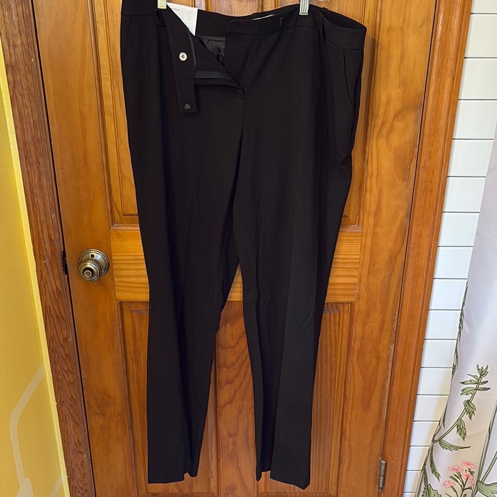 Calvin Klein Black Dress Pants with Classic Straight-Leg Design